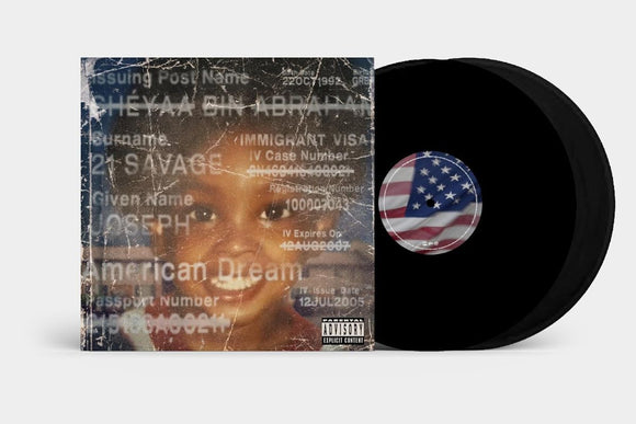 21 Savage 'American Dream' DOUBLE VINYL