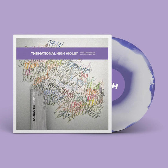 The National 'High Violet' (10th Anniversary Expanded Edition) TRIPLE MARBLE WHITE/VIOLET VINYL